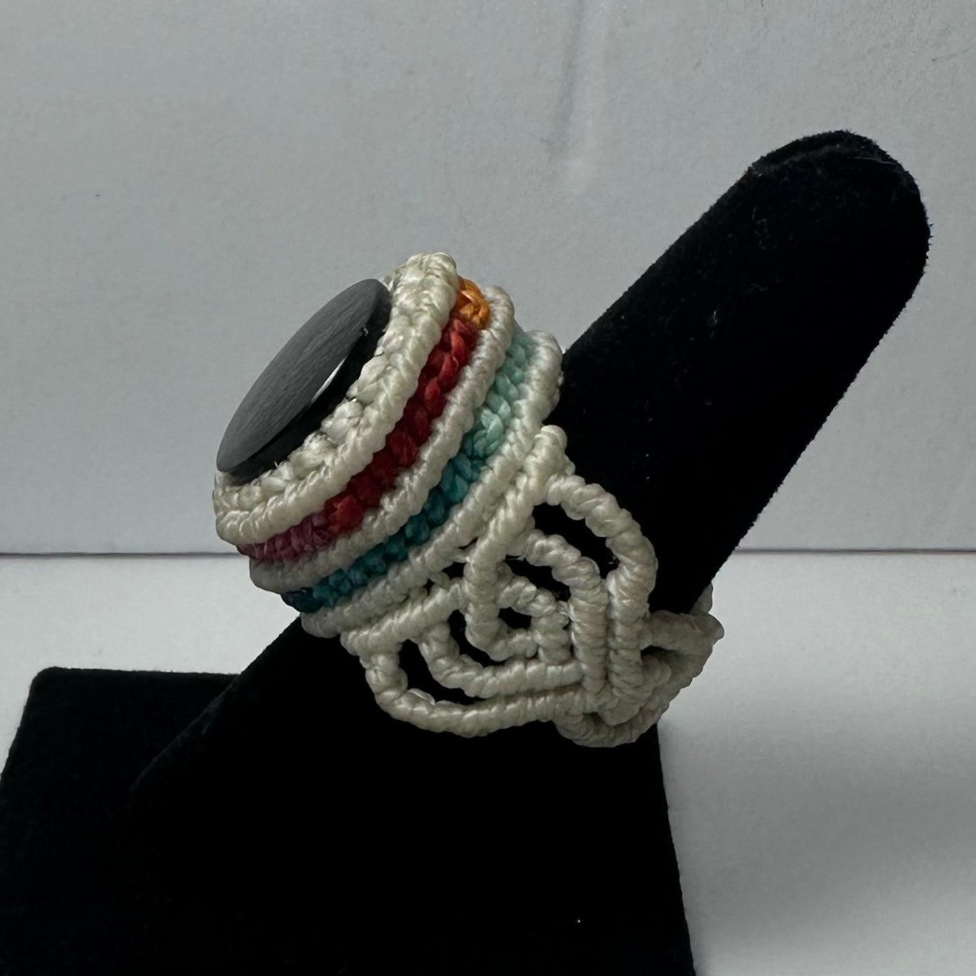 Handmade Woven Ring with Stone