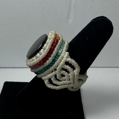 Handmade Woven Ring with Stone