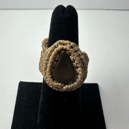 Handmade Woven Ring with Stone