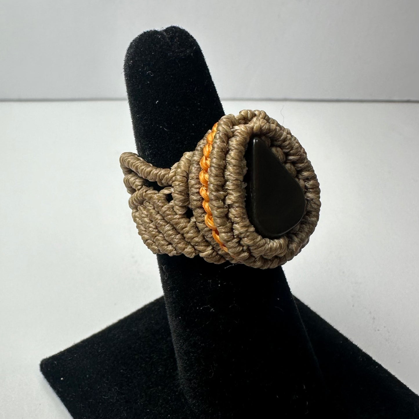 Handmade Woven Ring with Stone
