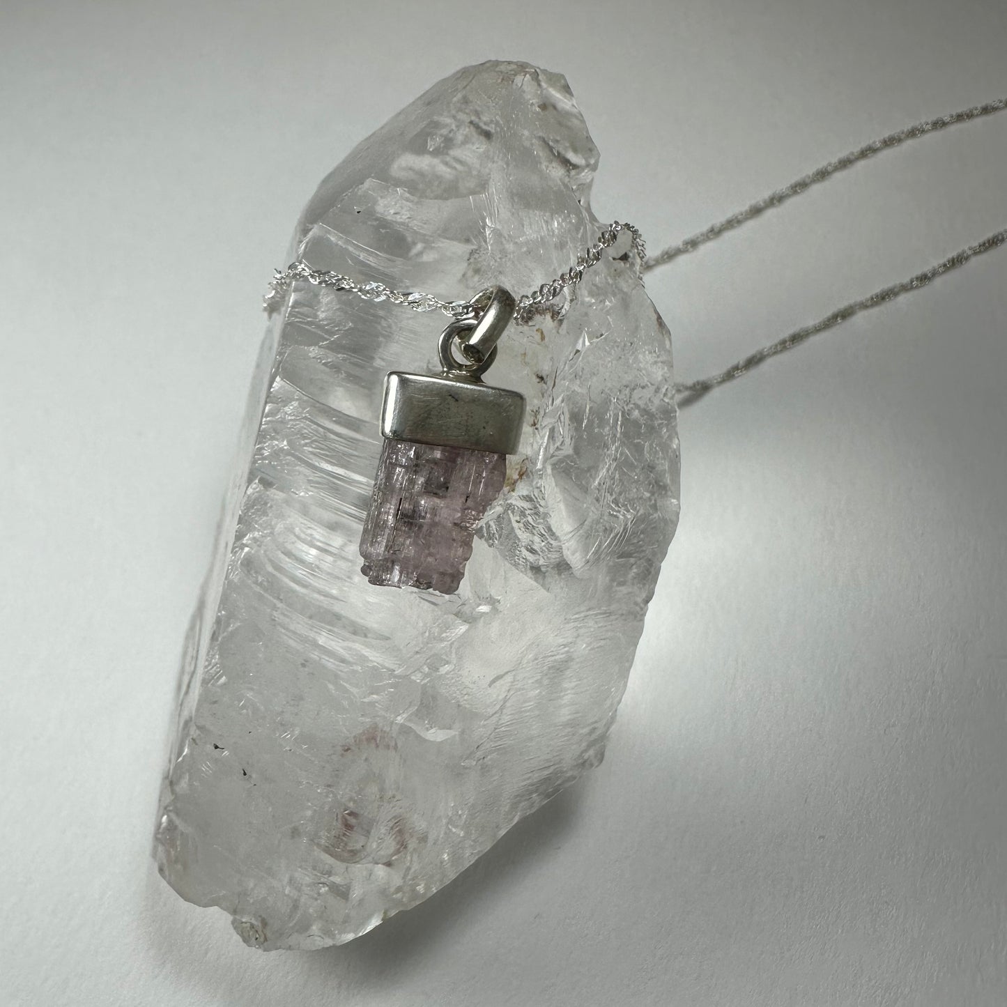 Natural Tourmaline Pencil Pendant
