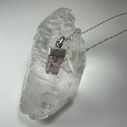 Natural Tourmaline Pencil Pendant