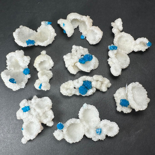 Cavansite Ball 'Floaters' on Stilbite MD