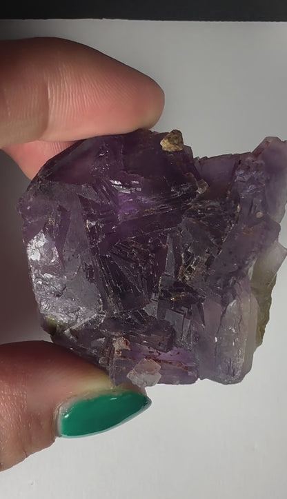 Purple Cubic Fluorite on matrix