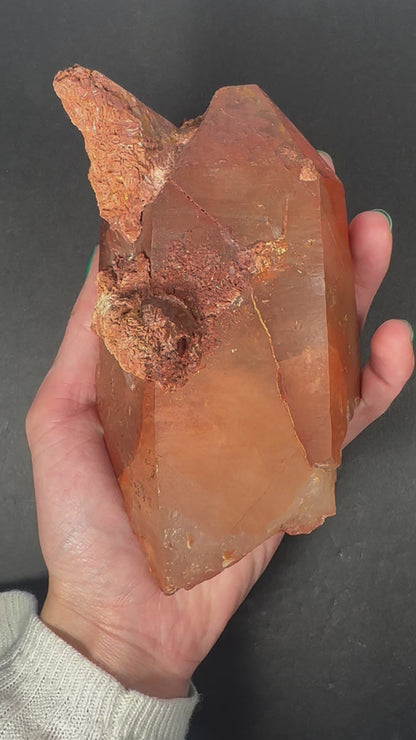 Tangerine Quartz Cluster Atlas mountains, Morocco
