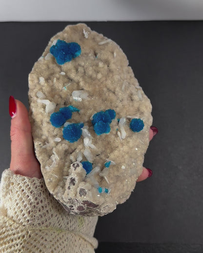 Cavansite with Stilbite on Matrix Maharashtra, Pune, India