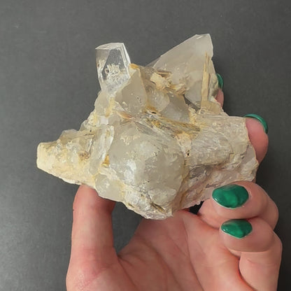 Topaz with Quartz and Muscovite on Feldspar from Skardu, Pakistan