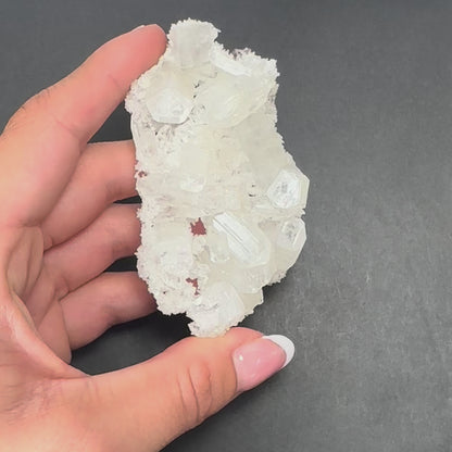 Clear Apophyllite Crystal Cluster Micro Specimen from India