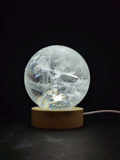 Wooden LED Light Stand w/ USB Cord