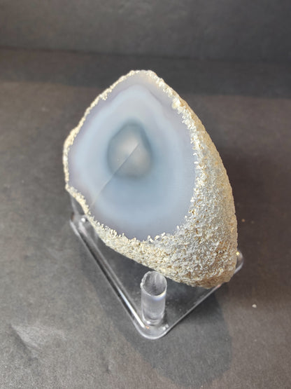 Window Polished Brazilian Agate Nodule  2.75"x2.25"x2"  187g