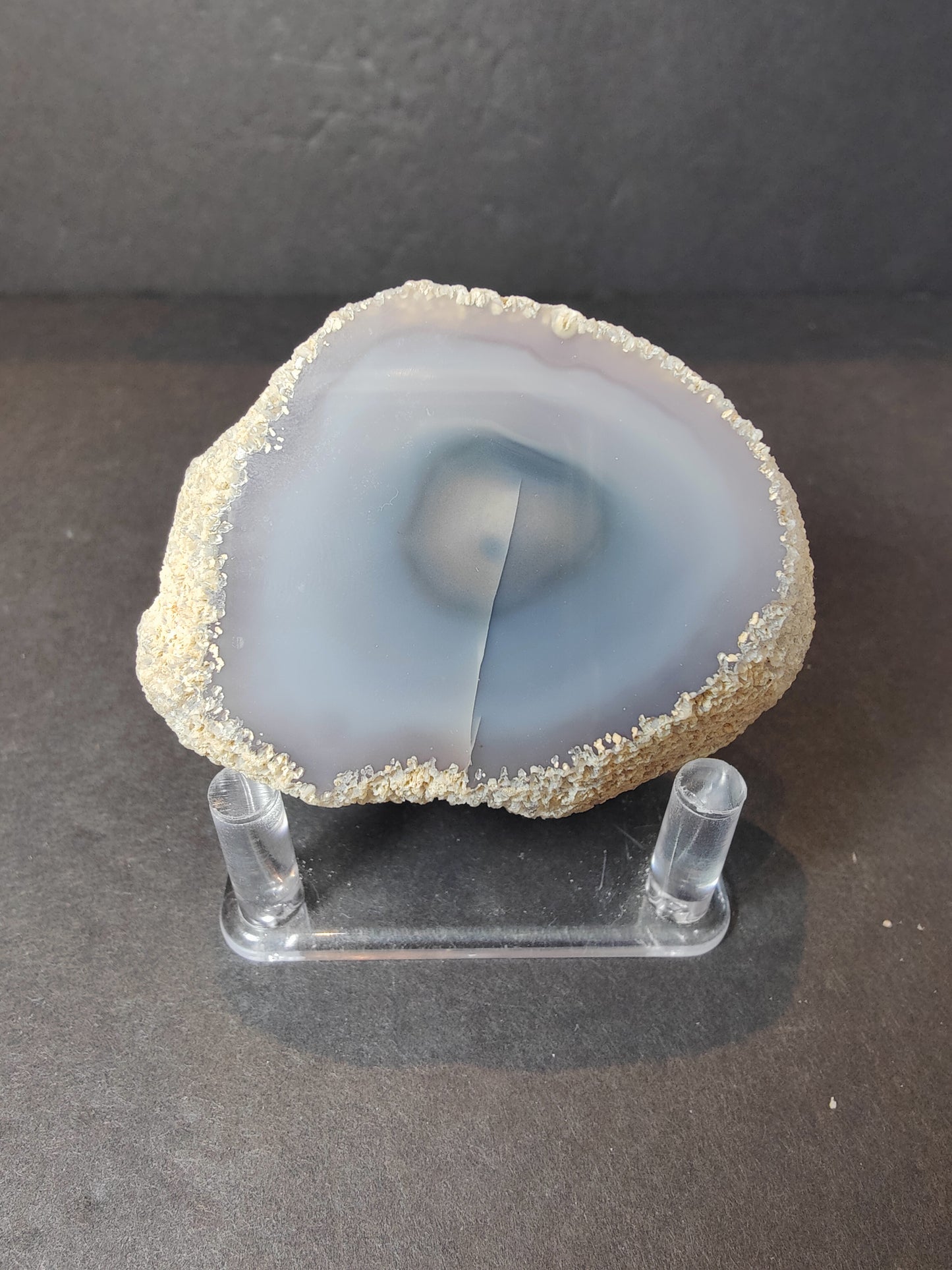 Window Polished Brazilian Agate Nodule  2.75"x2.25"x2"  187g