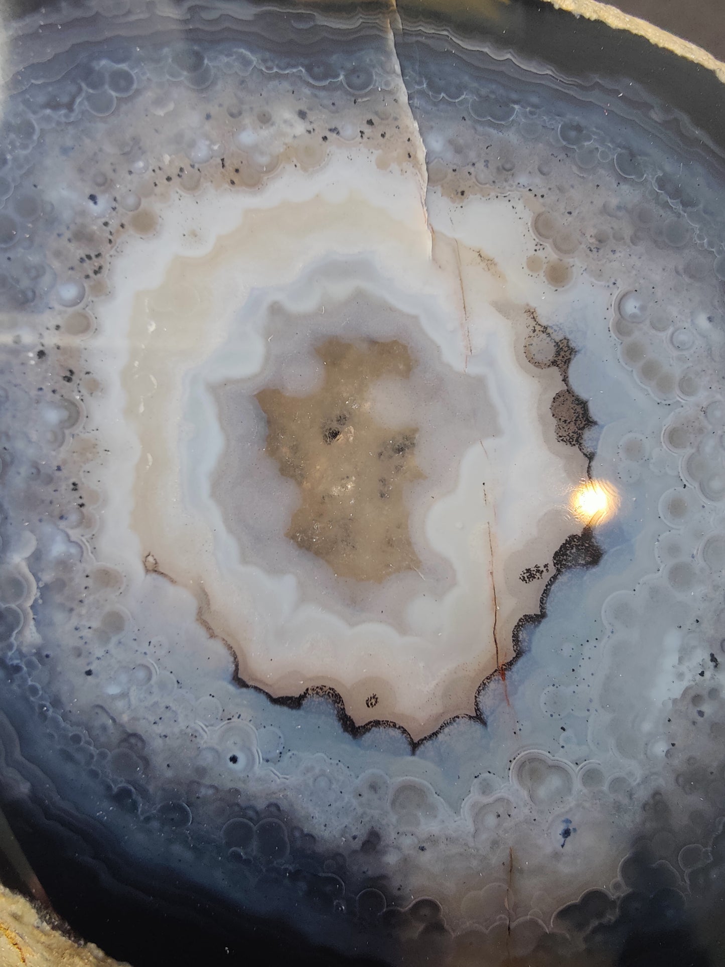 Window Polished Brazilian "Eye" Agate Nodule 4"x4"x2.5"  742g