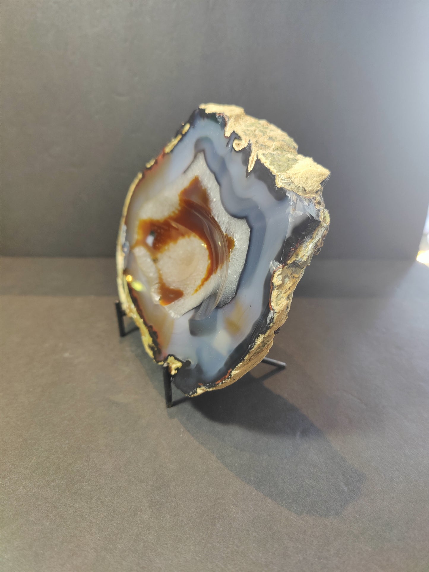 Polished Brazilian Agate Slab/Tray  7"x6"x1" 991g