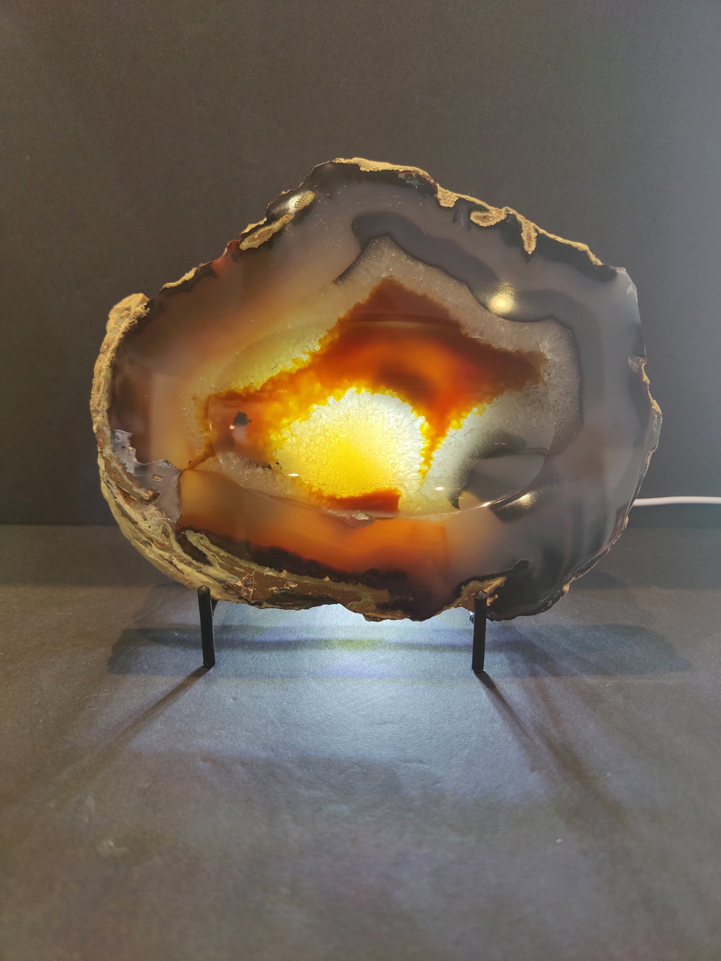 Polished Brazilian Agate Slab/Tray  7"x6"x1" 991g