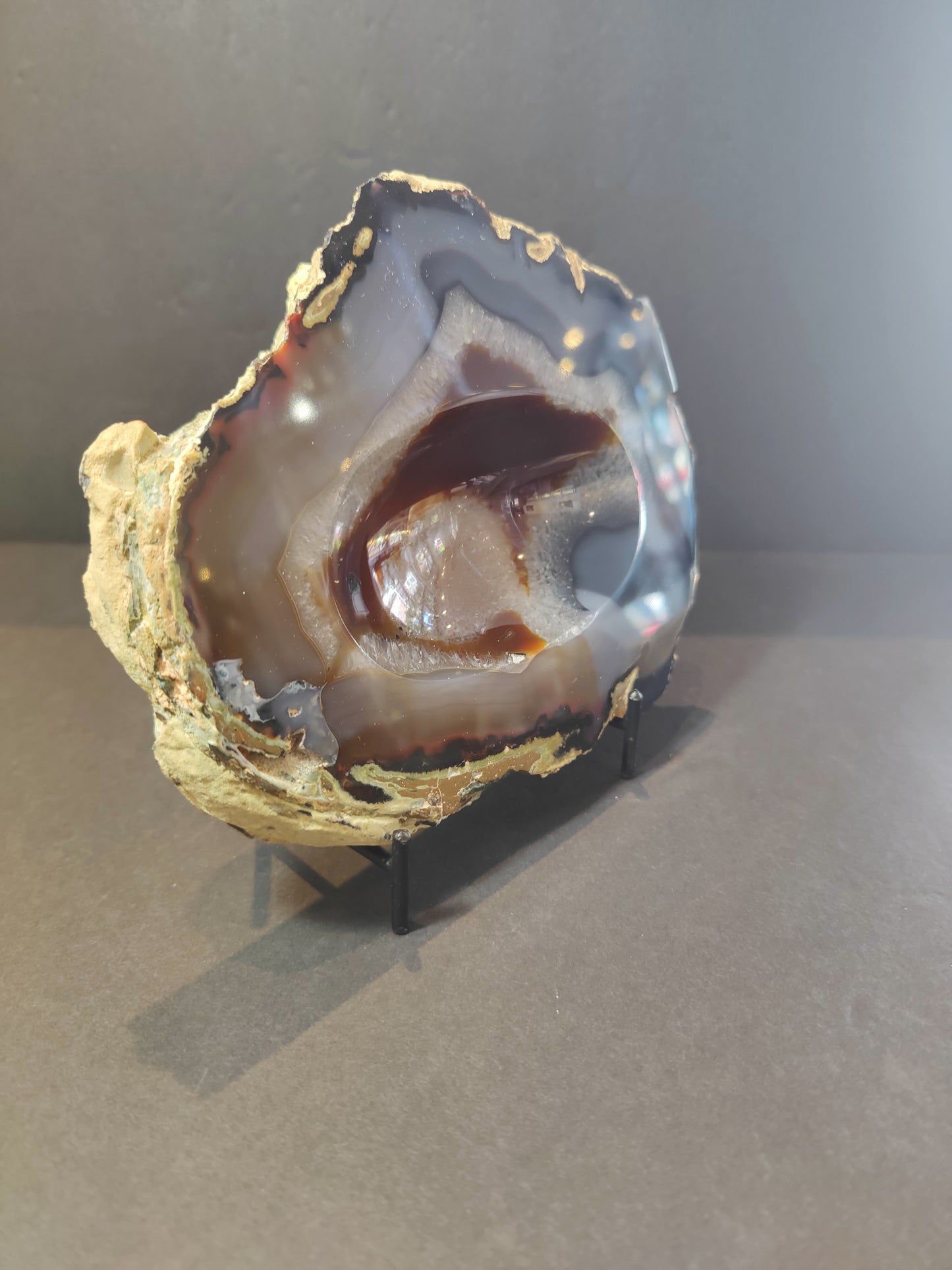 Polished Brazilian Agate Slab/Tray  7"x6"x1" 991g