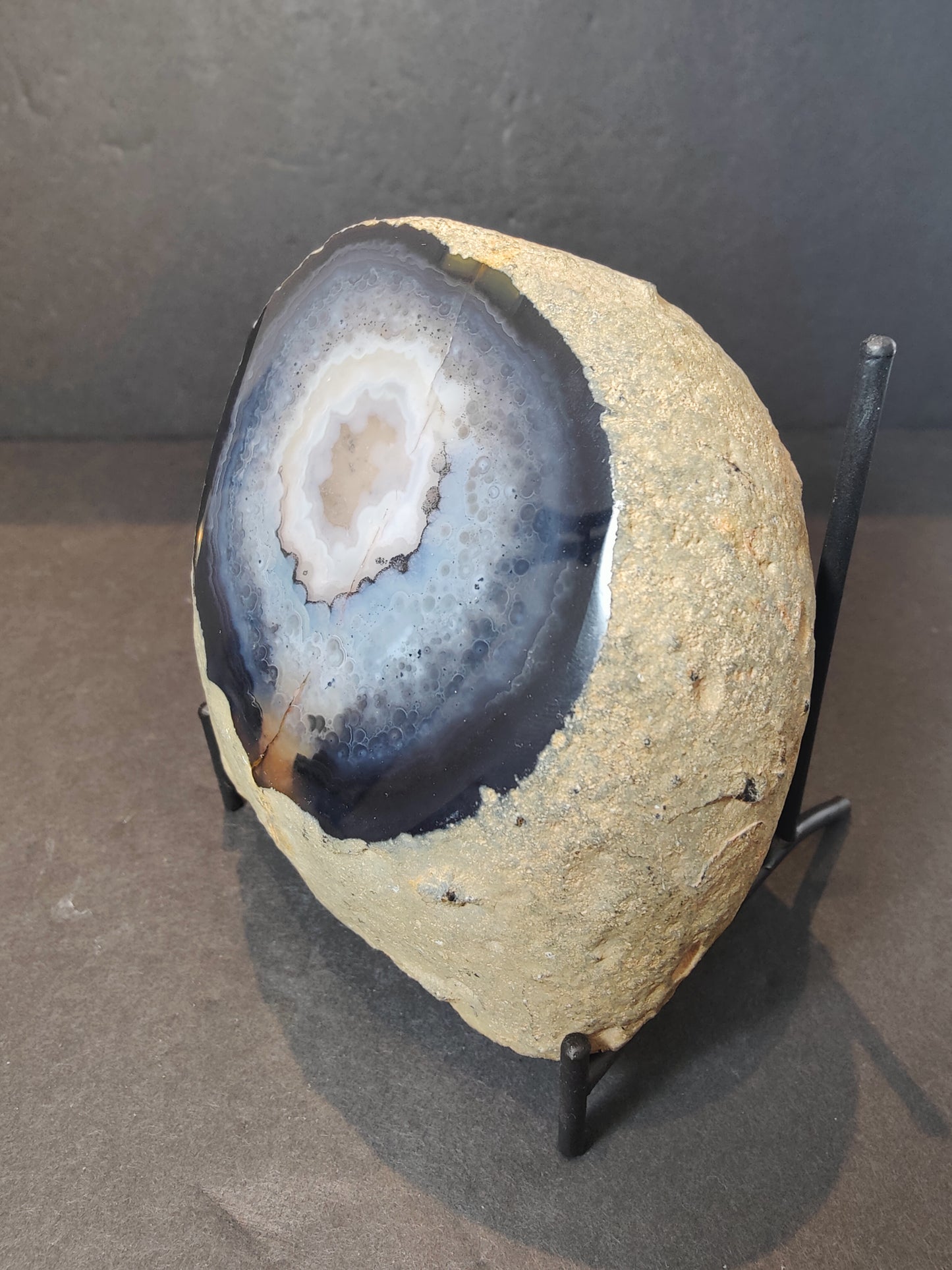 Window Polished Brazilian "Eye" Agate Nodule 4"x4"x2.5"  742g