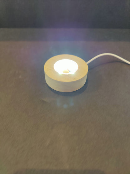 Wooden LED Light Stand w/ USB Cord